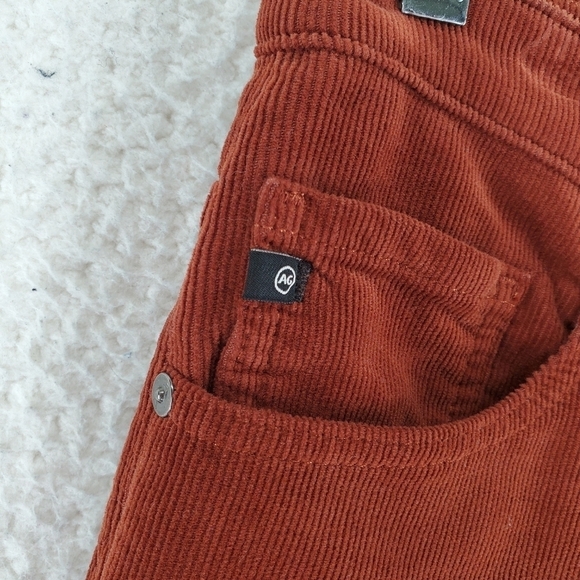 AG Adriano Goldschmied Rhett Corduroy Pants Ws 27 Hi Rise Straight 29x27 Adult - Picture 9 of 12